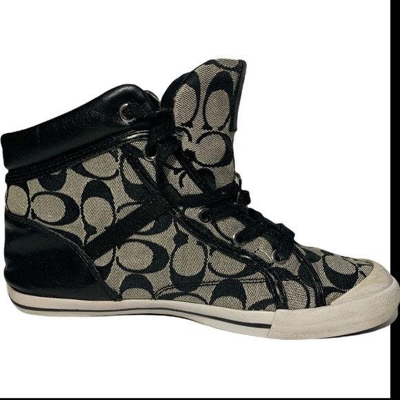 COACH High Ankle Lace Up Sneakers